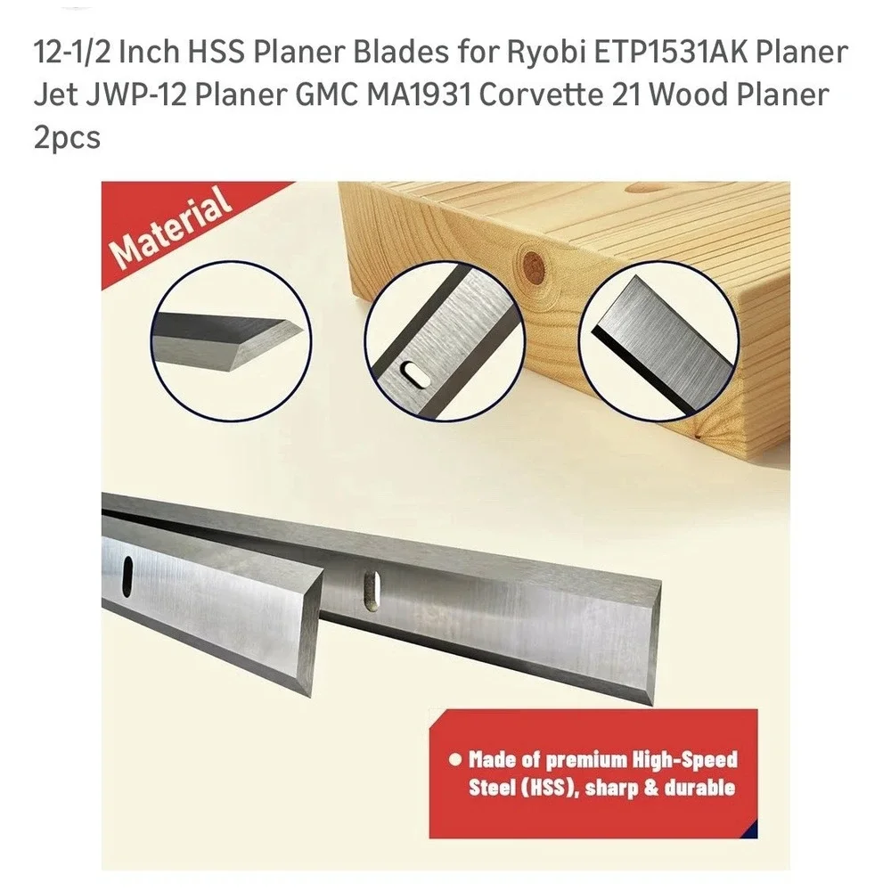12 1/Inch Planer Blades for‎ Vevor 13